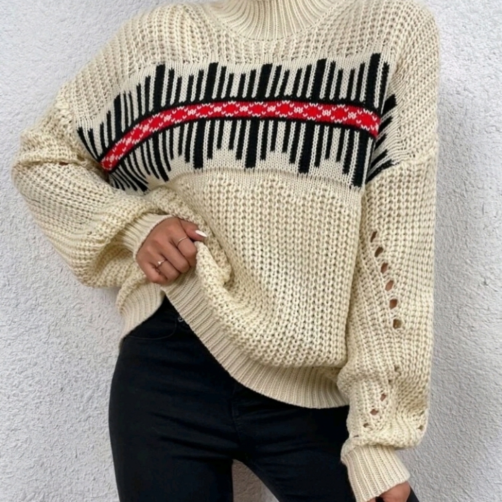 Graphic pattern sweater